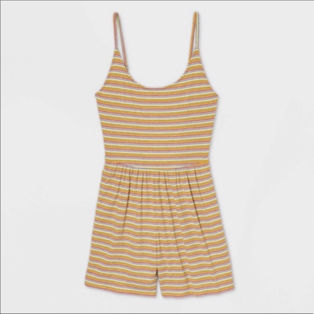 Cute melon twist striped romper